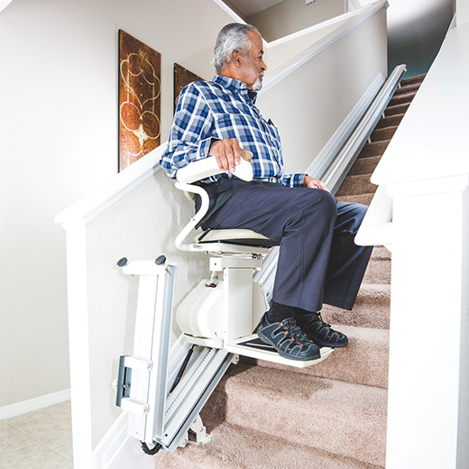 Vallejo Harmar SL301 Stairlift stairchair chair indoor straight rail flip up hinged rail  